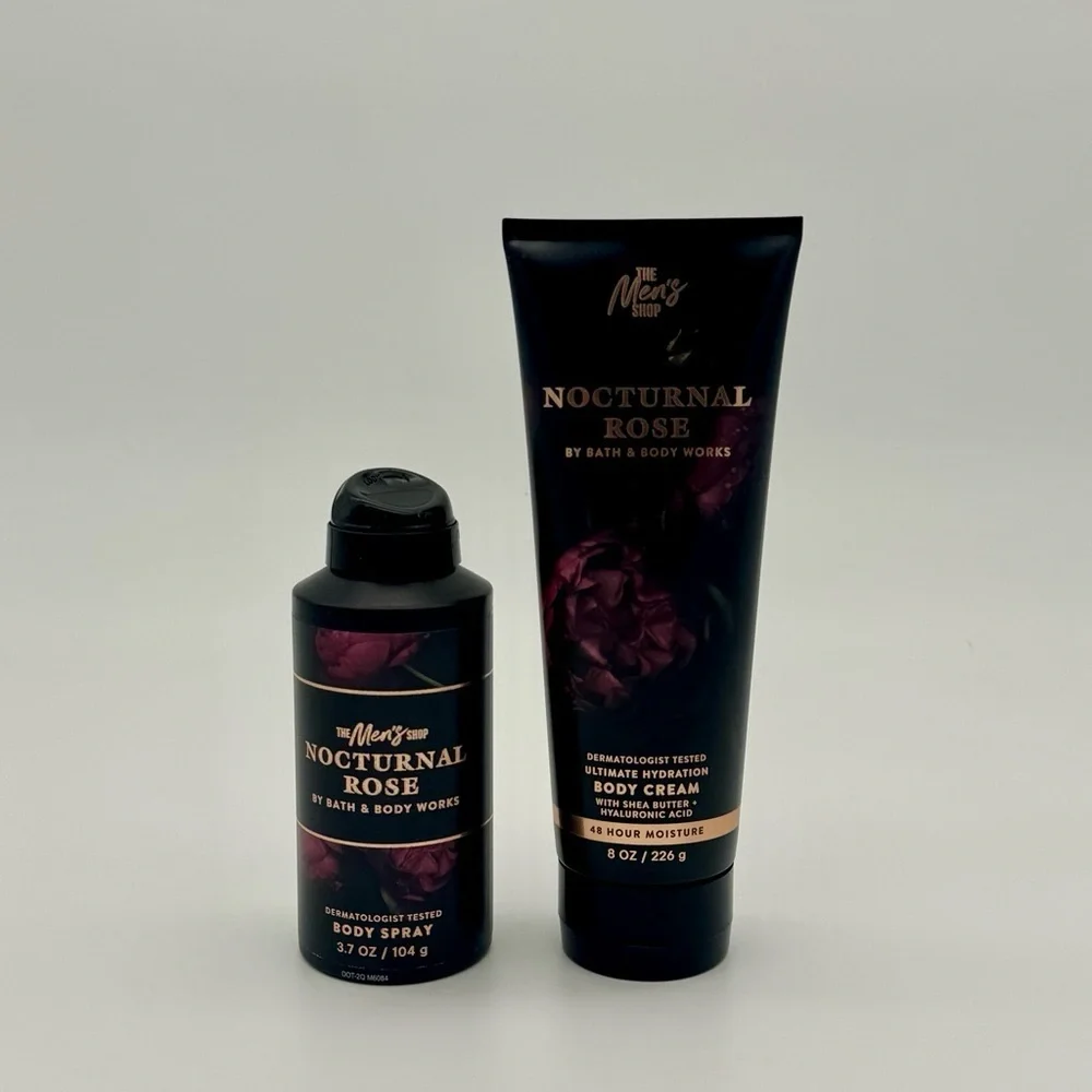 Bath & Body Works Nocturnal Rose Men’s Body Cream & Spray NWT